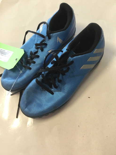 Vist Large View of Product Image Which is Used Adidas Soccer Indoor Shoes Royal Blue Junior 03