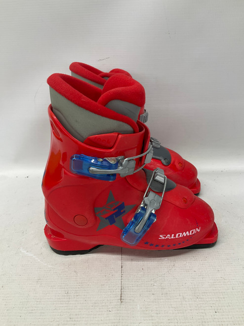 Vist Large View of Product Image Which is Used Salomon T2 SKI BOOTS Girls DH Ski Boot Red 180 MP - Y11 11836-S000021738