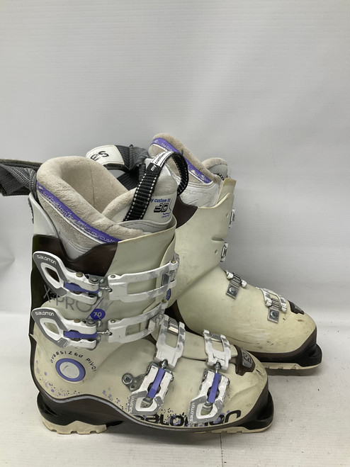 Vist Large View of Product Image Which is Used Salomon X-PRO 70 Womens DH Ski Boot White 240 MP - J06 - W07
