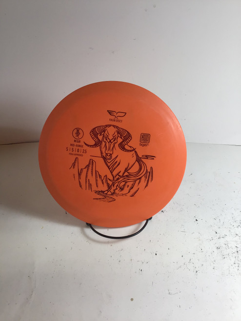 Vist Large View of Product Image Which is Used YIKUN KUI TIGER Disc Golf Driver Orange 172g