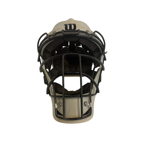 Vist Large View of Product Image Which is Used Wilson CATCHER HELMET 7-7 7/8 Catchers Helmet w/Mask Silver L/XL