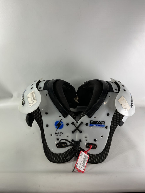 Used GEAR PROTECT FB Shoulder Pads White MD 11834-S000030201