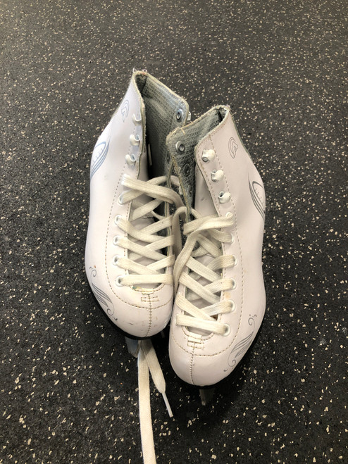Vist Large View of Product Image Which is Used Lake Placid 20611 Girls Figure Skate White Youth 13.0