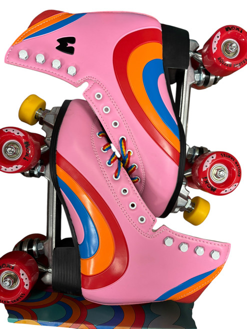 Vist Large View of Product Image Which is Used MOXI ROLLER BADES Senior Roller Quad Skates Pink Senior 10 11849-S000023660