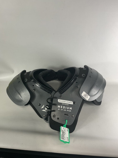 Used All Star SHOULDER PADS FB Shoulder Pads Grey MD 11834-S000030231