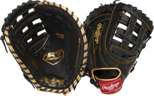 Vist Large View of Product Image Which is Rawlings R9 1st Base Mitt 12.5" RHT #R9FM18BG