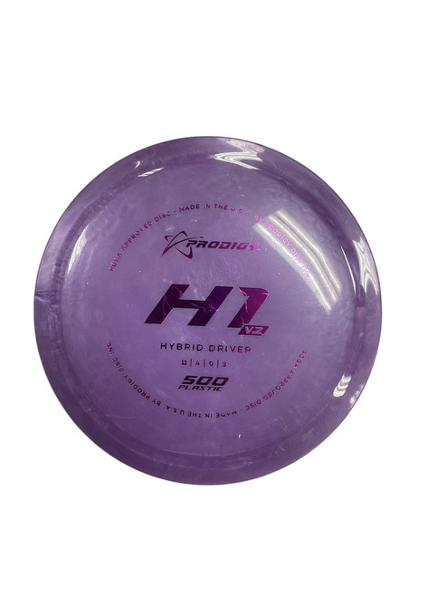 Vist Large View of Product Image Which is Used Prodigy Disc 500 H1 V2 Disc Golf Driver Purple 159g