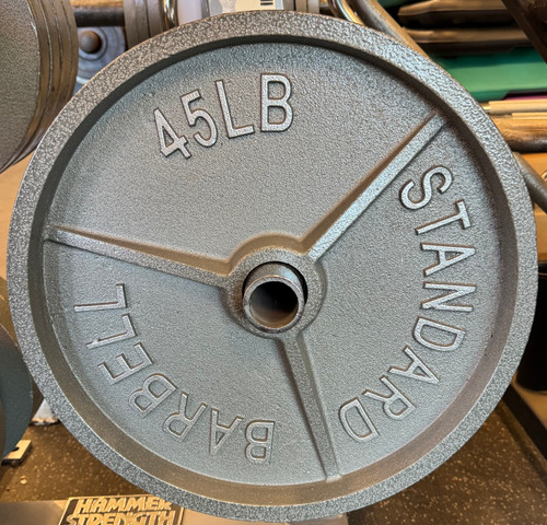 Vist Large View of Product Image Which is New Olympic Plate 45 lb Grey Apollo Athletics 11286-APOOP45LB