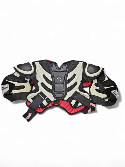 Used Maverik MAYBACH Lacrosse Shoulder Pads Mens Large White and Black 11863-S000019344