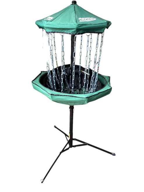 Vist Large View of Product Image Which is Used Innova Portable Disc Golf Goal Green 11798-S000032008