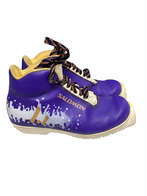 Vist Large View of Product Image Which is Used Salomon Boys SNS XC Ski Boots Royal Blue YT-13