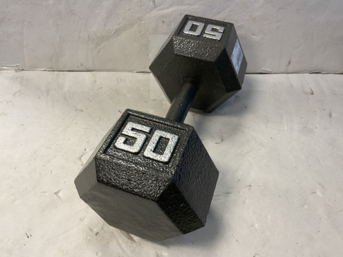 Vist Large View of Product Image Which is Used Hex Dumbbell Grey 50 lb 11855-S000178373