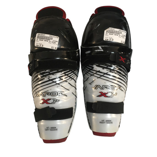 Used Bauer VAPOR 3X Junior Shin Guards Black 10" 11749-S000180197