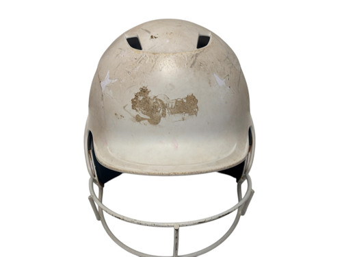 Used Easton PROWESS 6 - 6 7/8 Junior Softball Batting Helmet w/Mask White 11731-S000130260
