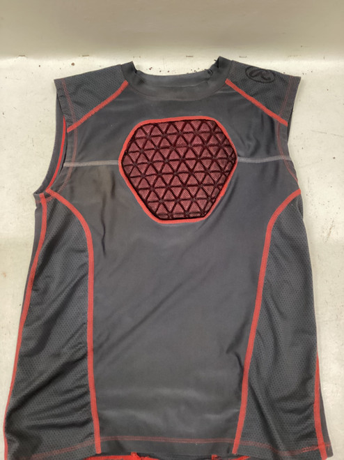 Vist Large View of Product Image Which is Used Rawlings CHEST PROTECTOR SHIRT Other Clothing Grey And Red XL
