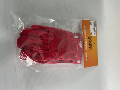 Used FOOTBALL GLOVES FB Gloves Red LG 11834-S000030342