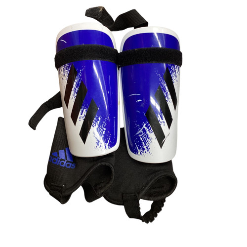 Vist Large View of Product Image Which is Used Adidas Soccer Shin Guards Junior Navy Blue SM