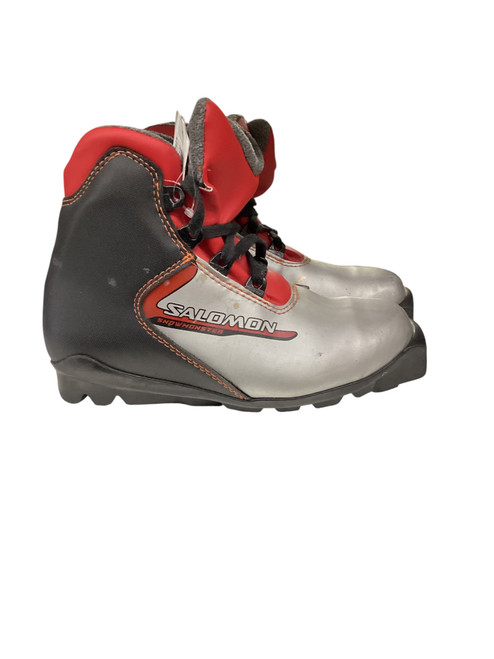 Vist Large View of Product Image Which is Used Salomon SNOW MONSTER Boys SNS XC Ski Boots Grey JR-03