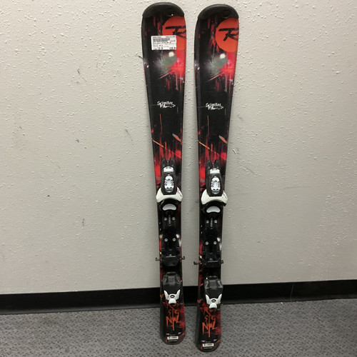 Used Rossignol SCIMITAR JR Boys DH Ski/Binding Black And Wine Red 110 cm 11855-S000178441