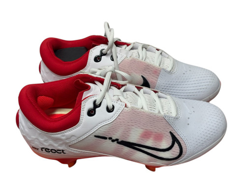 New Nike HYPERDIAMOND 4 ELITE Womens Metal Softball Cleats White/Black/University Red Size 7 11731-S000130401