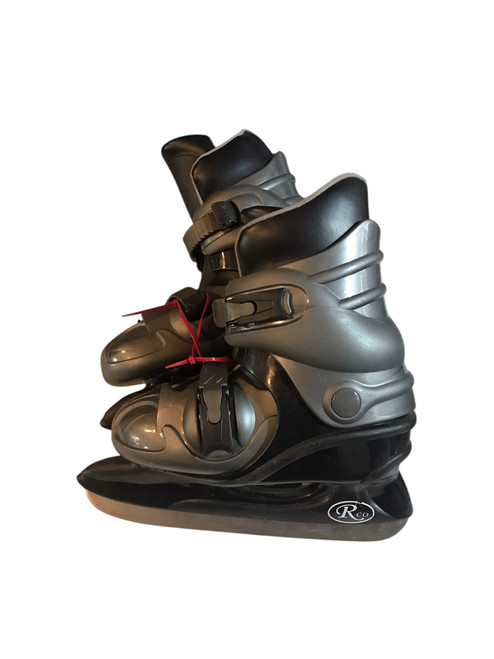 Vist Large View of Product Image Which is Used RCO Boys Figure Skate Grey Adjustable