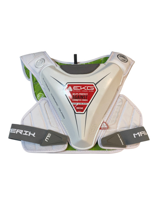 Vist Large View of Product Image Which is Used Maverik M5 SPEED PAD Lacrosse Shoulder Pads White MD