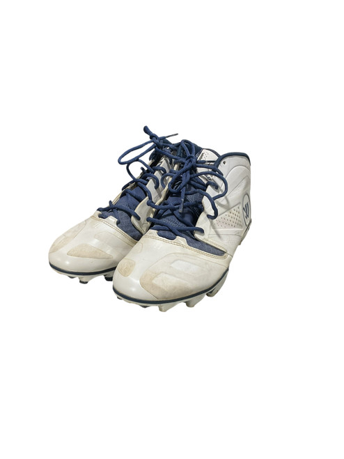 Vist Large View of Product Image Which is Used Warrior LAX Cleats Mens White Senior 10.5
