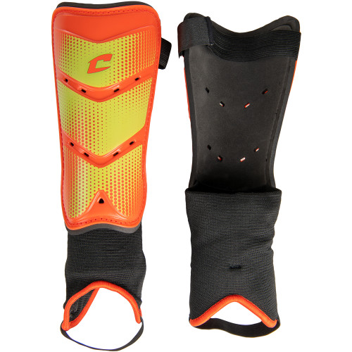 Vist Large View of Product Image Which is New CHAMPRO LEAGUE SOCCER SHIN GUARD MEDIUM FIRE RED