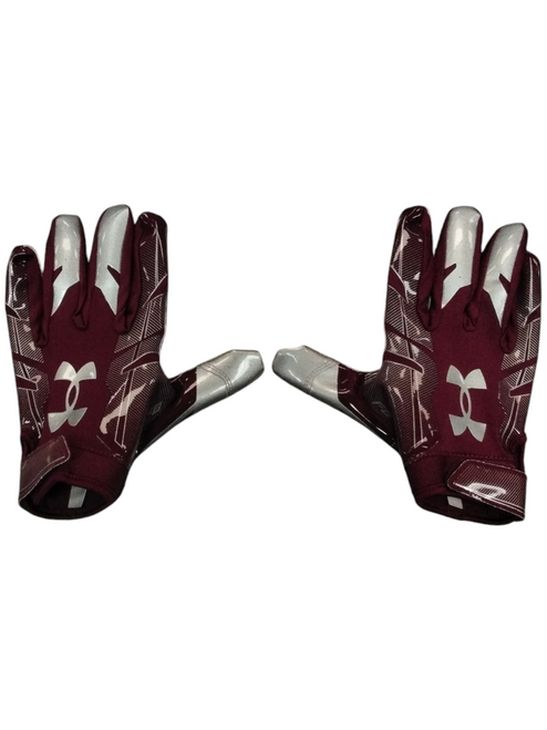 Used Under Armour F8 FB Gloves Maroon XL 11866-S000019760