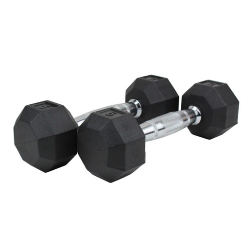 Vist Large View of Product Image Which is New 15LB RUB/CHROME HEX DB BLK