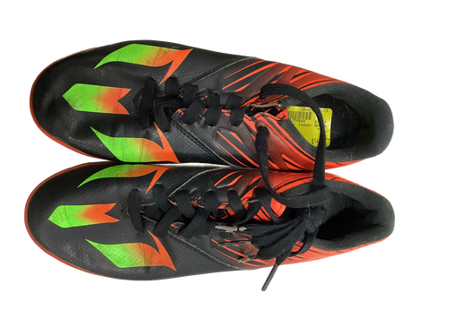 Vist Large View of Product Image Which is Used Adidas Soccer Indoor Shoes Orange Junior 04