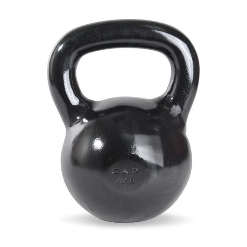 Vist Large View of Product Image Which is CAP Enamel Coated Cast Iron Kettlebell 40LB #SDK2040
