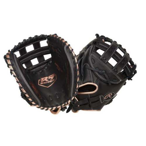 Vist Large View of Product Image Which is New Rawlings R9 BB/SB Catchers RH Throw Black 33"