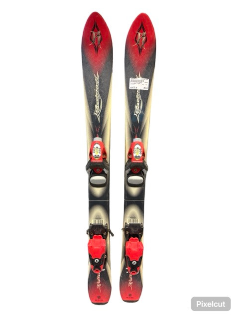 Vist Large View of Product Image Which is Used Rossignol COMP J Boys DH Ski/Binding Red 90 cm
