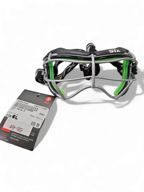 Clearance! New STX FOCUS S Lacrosse Facial Protect Black And Green LG 11863-S000019460
