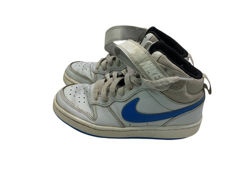 Vist Large View of Product Image Which is Used Nike COURT BOROUGH MID 2 Running/X-Train Shoes Y White And Royal Blue Junior 04 11347-S000238747