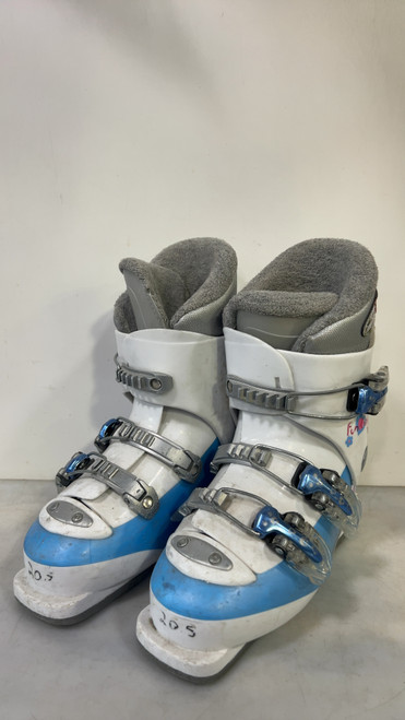 Used Rossignol FUN GIRL 3 Girls DH Ski Boot White 205 MP - J01 11727-S000189744