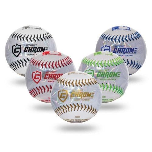 Vist Large View of Product Image Which is New MLB Soft Strike Metallic Tee Ball