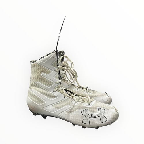 Vist Large View of Product Image Which is Used Under Armour Adult FB Cleats White Senior 16