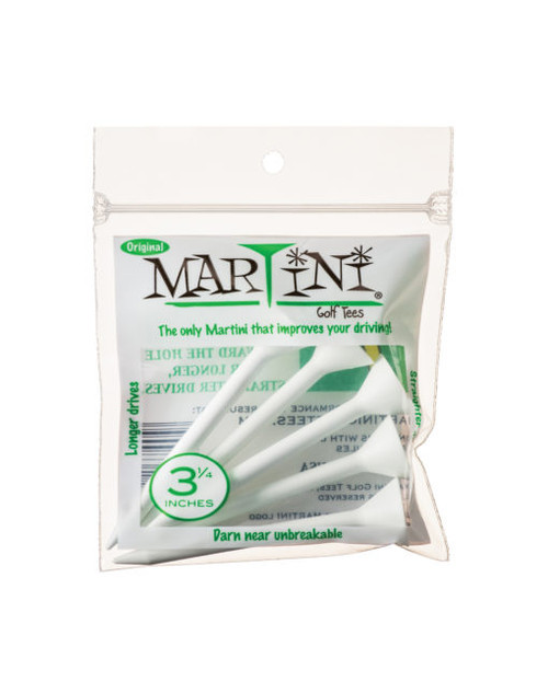 Vist Large View of Product Image Which is New J&M Golf MARTINI TEE 3IN 5PK. WHITE Golf Accessory