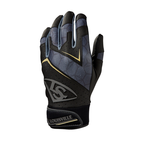 Vist Large View of Product Image Which is New Louisville Slugger Genuine V2 Batting Gloves Black- Adult XXL