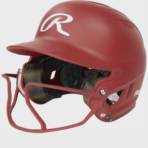 Vist Large View of Product Image Which is New Mach Hi-Viz Fastpitch Batting Helmet Jr Scarlet