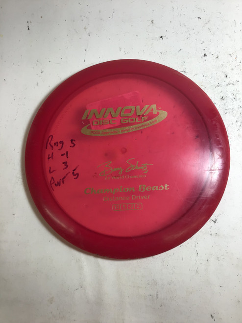 Vist Large View of Product Image Which is Used Innova CHAMPION BEAST Disc Golf Driver Maroon 169g