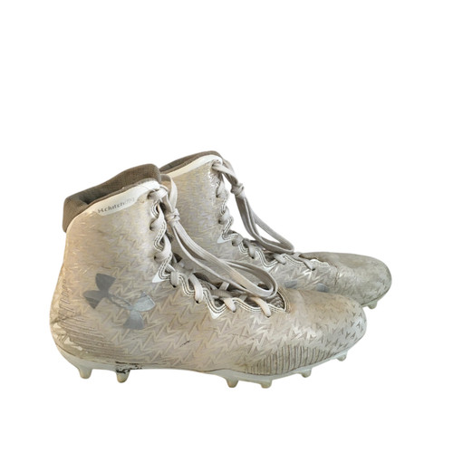 Vist Large View of Product Image Which is Used Under Armour LAX Cleats Mens White Senior 8.5