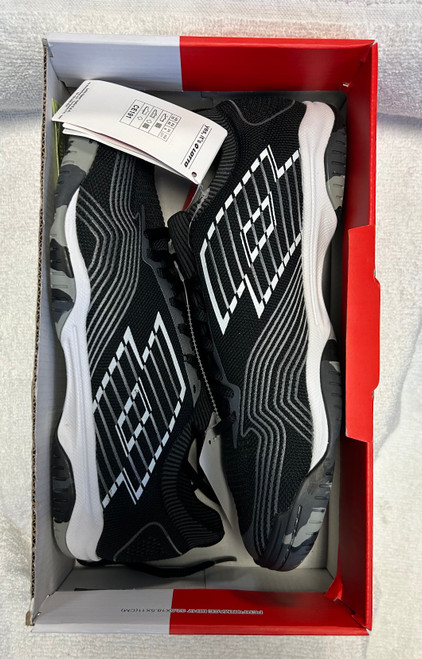 Vist Large View of Product Image Which is Lotto TACTO 250 ID Futsal Shoes Black And White Senior Size 10