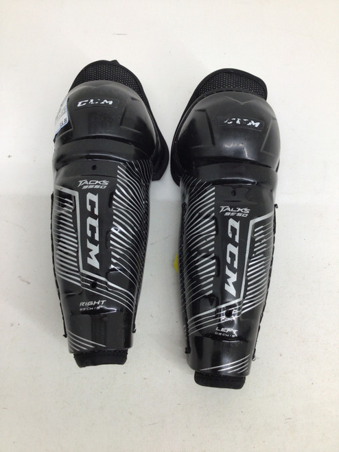 Used CCM TACKS 9550 YTH 9 IN SHINGUARDS Youth Shin Guards Black 9" 11752-S000060351