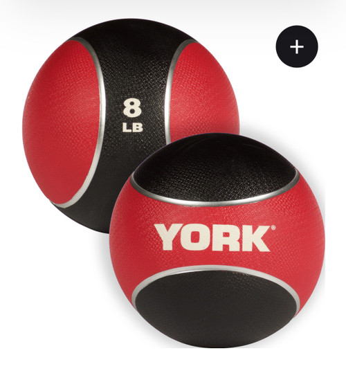 Vist Large View of Product Image Which is New MEDICINE BALL 8LB RED