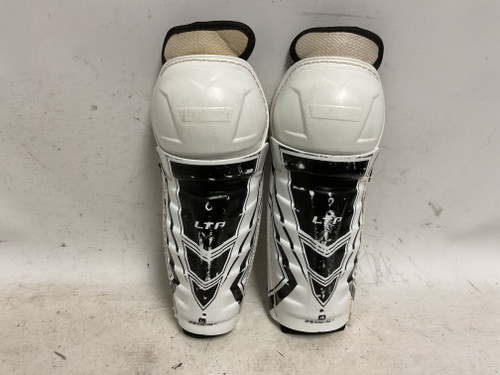 Used CCM LTP Junior Shin Guards Black And White 10" 11855-S000178830