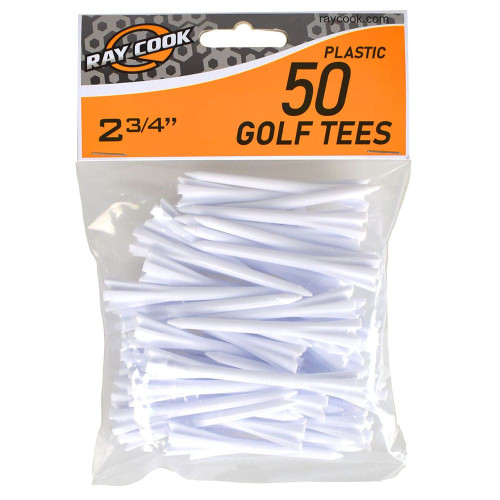 Vist Large View of Product Image Which is New Plastic 50pk White Golf Tees - 2 3/4"