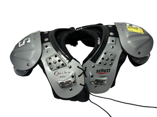 Used Schutt Y FLEX 80005 Football Shoulder Pads Grey XS 11731-S000131169